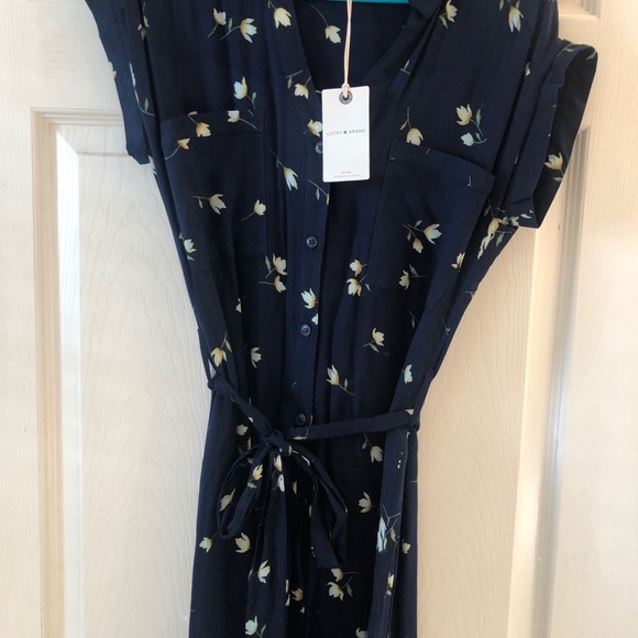 Lucky Brand Navy Shirtdress - Picture 3 of 4